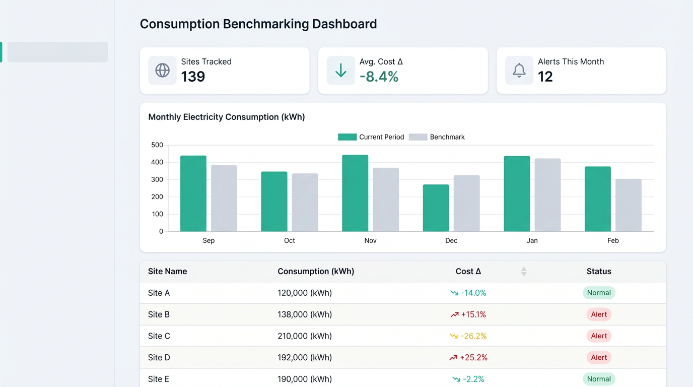 Benchmarking dashboard